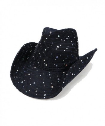 Sparkle Glitter Western Hat / Black - CF113ZD44AR