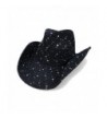 Sparkle Glitter Western Hat / Black - CF113ZD44AR