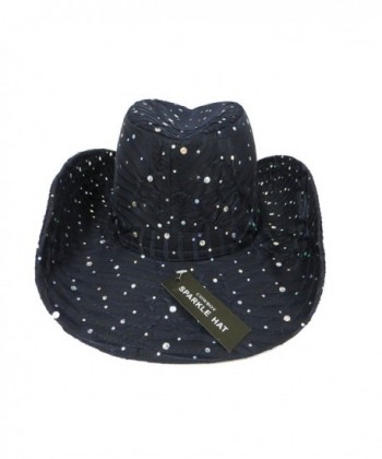 Sparkle Glitter Western Hat Black in Women's Cowboy Hats