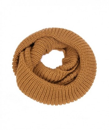 HDE Women's Knit Infinity Scarf Winter Warm Thick Neck Wrap Circle Loop Scarf - Mustard Yellow - CK187I8OUTS