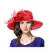 VECRY Kentucky Derby Dress Church Cloche Hat Sweet Cute Floral Bucket Hat - Leaf-red - C9189Z92QQ7