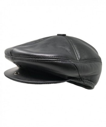 TangTown Lambskin Leather Newsboy Driving in Men's Newsboy Caps