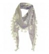 ZUZIFY Triangular All-Over Embroidered Scarf. AC0012 - Beige - C517YCZH86K