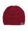 ScarvesMe C.C Beanie Cable Knit Confetti Beanie Thick Soft Warm Winter Hat - Unisex - Burgundy - C612823S0FZ