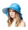 Bienvenu Ladies Sun Visor Wide Large Brim Swimming Beach Sun Hat - Dark Blue - C112EA05HZJ