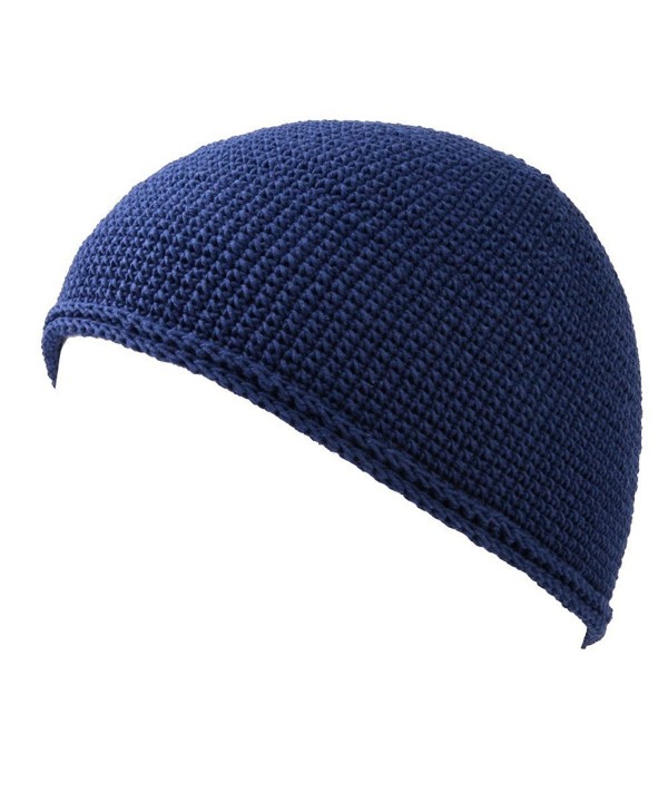 CHARM Casualbox Skull Cap Beanie Hat Kufi Hand Made - 2 Sizes - Navy - CE180W0QMTL