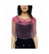 Women's Beaded Sparkle Crochet V-Neck Shawl - 4 Colors - Pink - CB18928KA6Z