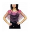 Womens Beaded Sparkle Crochet V Neck