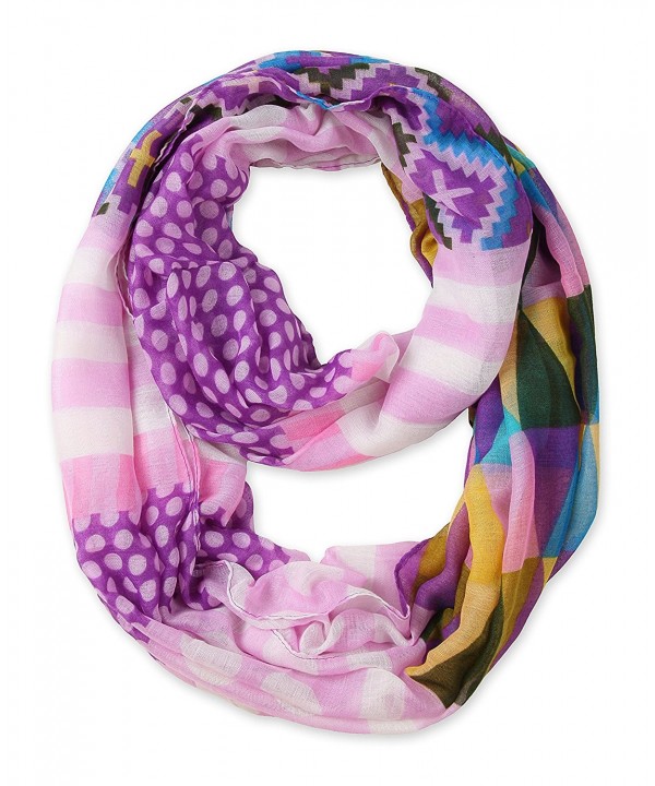 Hedgehog Infinity Scarf Paisley Womens Loop Scarves by corciova - 125 Geometry Dark Orchid - CA12575O37P