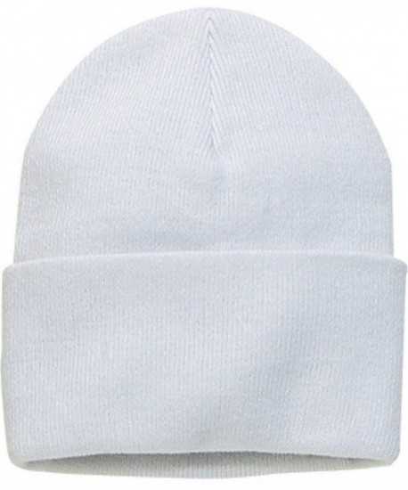 Joe's USA Knit Beanie Caps in 24 Different Colors - White - CY11APLGZLX