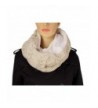 Yacun Chunky Thick Knitted Loop Fashion Winter Eternity Infinity Scarf with Fleece - Apricot - CP128MDBQVP