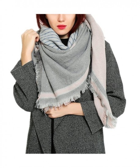 RACHAPE Winter Blanket Scarf for Women Fashion Large Soft Shawl - Pink - CX12O4YF23R