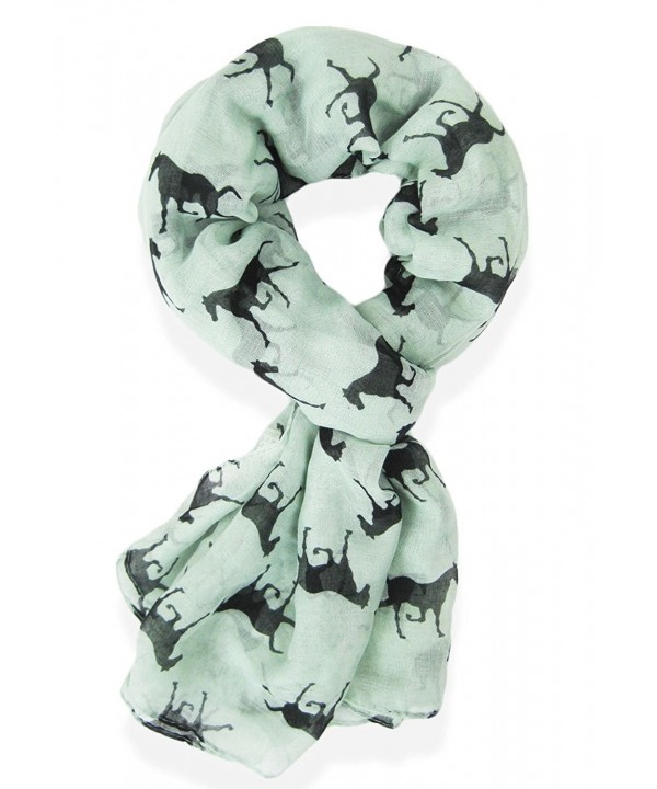V28 Gorgeous Designer Style Horse Print Scarf- Shawl- Sarong - Mint - CX128IE3IGT