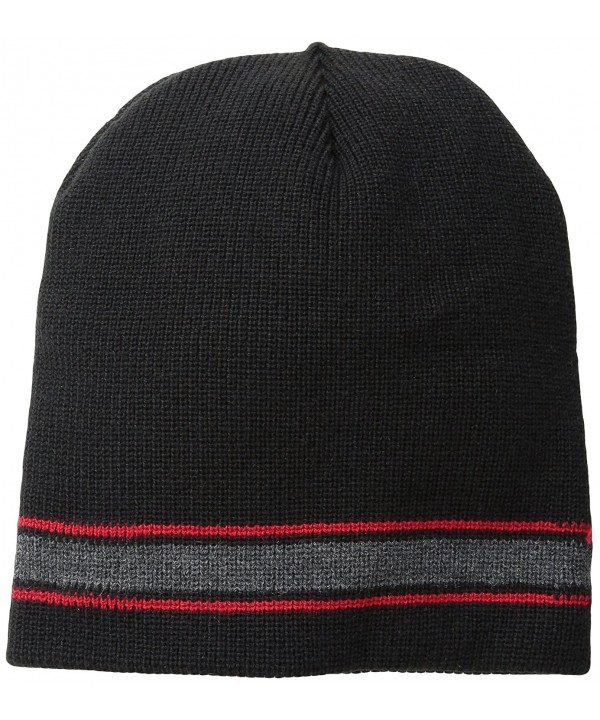 Wigwam Men's Retro Stripe Hat - Black/Red - CG115RKNZQV