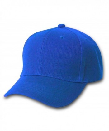 Top Headwear Structured Baseball Hat Cap- Royal Blue - C3111GLHUPH