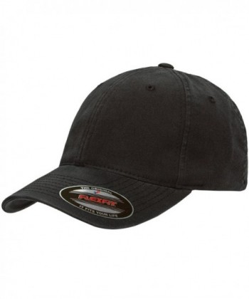 Flexfit Low-Profile Soft-Structured Garment Washed Cap w/THP No Sweat Headliner Bundle Pack - Black - C6185IHEZYT