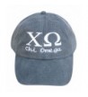 Mega Greek Womens Chi Omega Script Baseball Cap - Charcoal - CA17YUEY97H