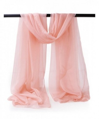 EGO ECHO Womens Oblong Scarf - Pink - Lightweight Fabric - Long Silk Scarf - CT182HR3M50