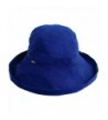 Scala Women's Cotton Big Brim Hat with Inner Drawstring & UPF 50+ rating - Navy - C411FU8YLKJ