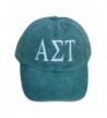 Mega Greek Womens Alpha Sigma Tau Baseball Cap - Green - CM12DLULL7N