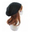 Menglihua Unisex Winter Warm Baggy Folding Wrinkle Knit Skully Slouch Cap Hat Beanie - Black - CN12N9PYYDL