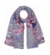 Joules Women's Wensley Longline Printed Scarf - Navy Bloom Stripe - CH12N3DSLJK