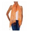 NOVICA Orange Hand Made Floral 100% Silk Shawl- 'Ginger Jasmine' - CQ11D8Y3HAB