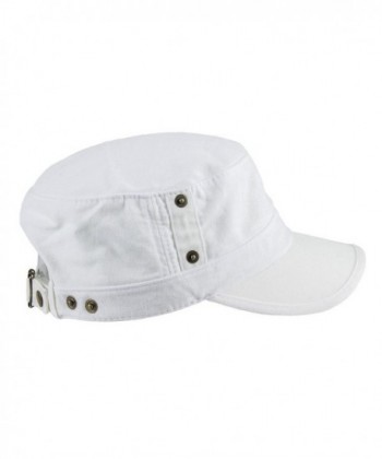 Mens Vintage Washing Military White in Men's Baseball Caps