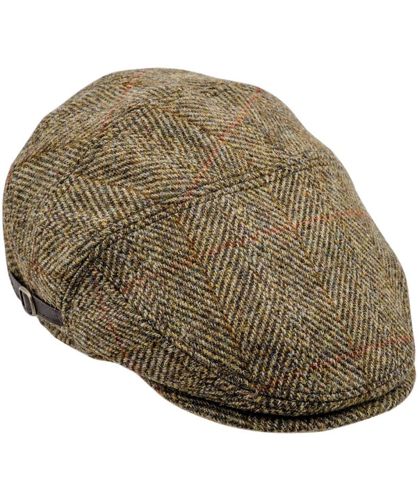 Sterkowski Harris Tweed Ivy League Classic Flat Cap - Yellow Check - CK11TU1MOAP