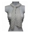 TFJ Women Fashion Long Neck Scarf Fabric Origami Geometric Long Fold Squares White - CH129GMBCP1