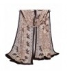 Alysee Women Impressive Elephant Print Chiffon Long Scarf Shawl Wrap - Khaki - CC12HH0D07H