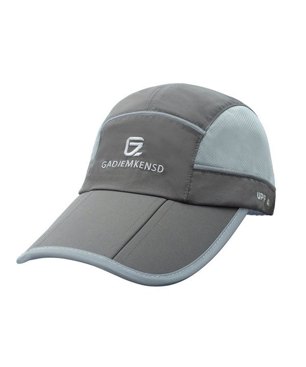 GADIEMENSS Quick Dry Sports Hat Lightweight Breathable Soft Outdoor Running Cap - Folding G-style-darkgray - CD185CRZSN7