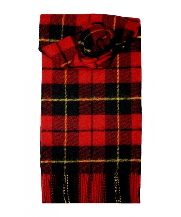 Wallace (Red) Tartan Lambswool Scarf - CU115NN8YLD