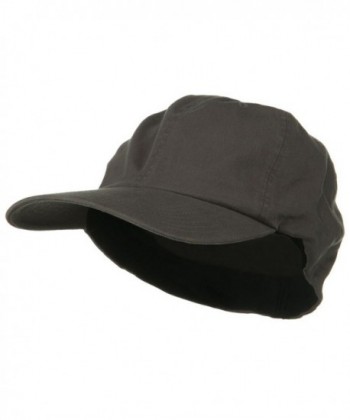 Light Brushed Twill Washed Flexible Big Size Cap - Dark Grey (For Big Head) - CM1173OY6BR