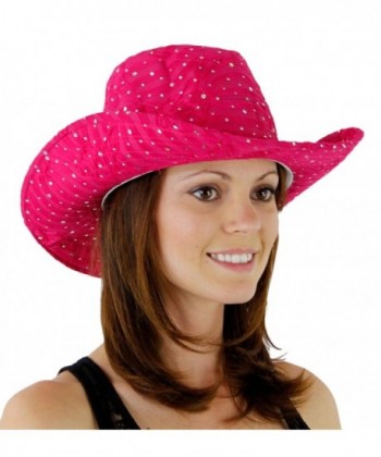 Glitter Sequin Trim Cowboy Pink
