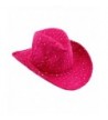 Glitter Sequin Trim Cowboy Pink in Women's Cowboy Hats
