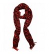 Women's Zebra Print Super Soft and Silky Fashion Pashmina Shawl Wrap Scarf - Red - CD11IURXEZZ