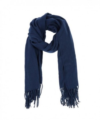 VBIGER Winter Warm Scarf Thick Shawl Unisex Oversize Scarves for Men Women - Navy Blue - C91863MCCMO