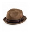 Jaxon Tribeca Toyo Straw Fedora Hat - Brown - CV110ZMAZHR