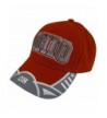 Ohio Men's Small Stars 2-Tone Adjustable Baseball Cap - Red/Gray - C917XQCCX9W