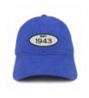 Trendy Apparel Shop Established 1943 Embroidered 75th Birthday Gift Soft Crown Cotton Cap - Royal - CQ12ODXZ62H