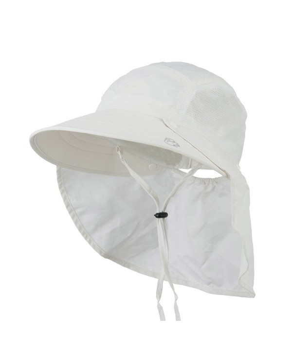 UV 50+ Talson Large Bill Hat with Detachable Flap White CG11LJVCW9N