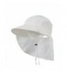 UV 50+ Talson Large Bill Hat with Detachable Flap - White - CG11LJVCW9N
