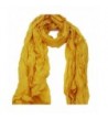 Sunfei Women Cotton Scarf Soft Wrap Shawl Scarf Crinkle Candy Colors - Yellow - CG12LZW4MJD