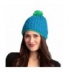 Minus33 Merino Wool Pom Beanie - Azure Blue with Zephyr Green Trim - CE117UA52O3