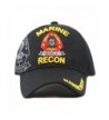 THE HAT DEPOT 1100 Marine Recon 3D Embroidered Official Licensed Baseball Cap - Black - CM188TZKWQY