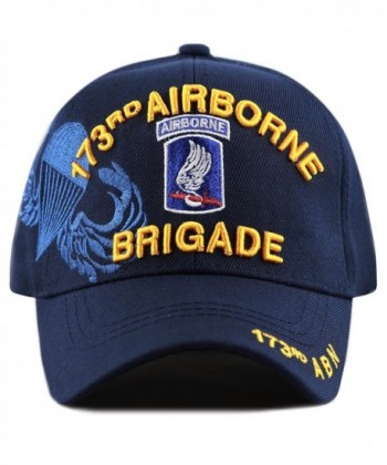 THE HAT DEPOT Official Licensed Airborne 3D Baseball Cap - Navy-173rd - CR1809UX7XE