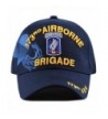 THE HAT DEPOT Official Licensed Airborne 3D Baseball Cap - Navy-173rd - CR1809UX7XE