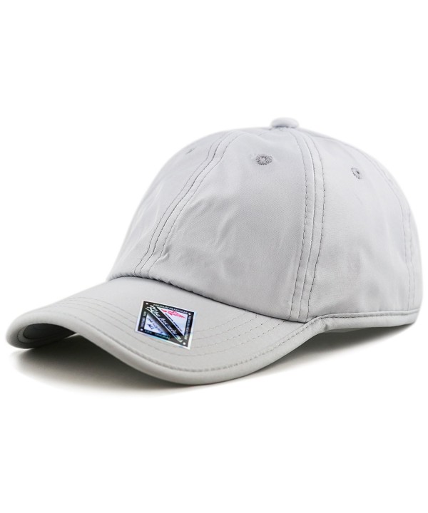 The Hat Depot Unisex Ultra Thin 6 Panel Quick-Dry Lightweight Sports Baseball Caps - Grey - CY184QH7A6U