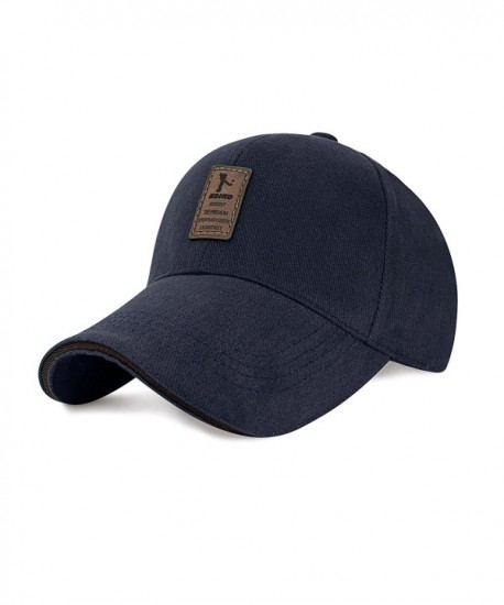 CHOSUR Classic Cotton Dad Hat Adjustable Low Profile Baseball Cap Unisex Solid Color Caps - Dark Blue - CF180EMHQZH